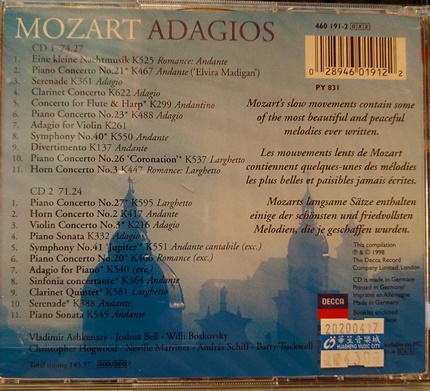 Mozart: Adagios